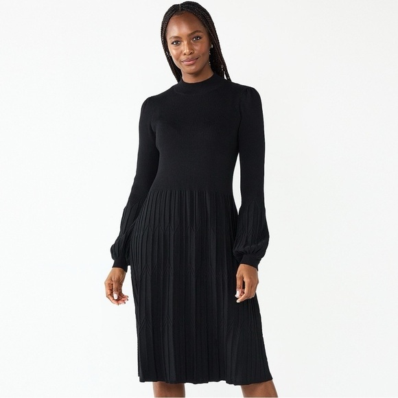 Draper James Dresses & Skirts - Draper James RSVP Black Knit Sweater Dress